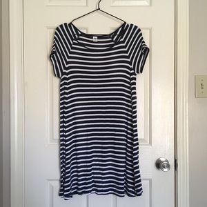 Old Navy Dress (Navy and White striped)